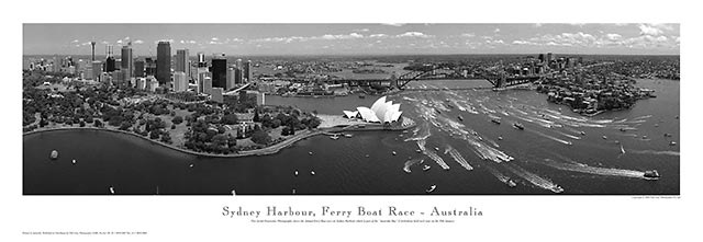 Sydney Ferry Boat Race Black & White